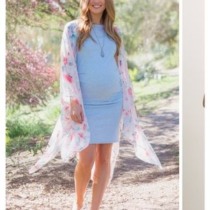 Pink Blush - light blue maternity dress